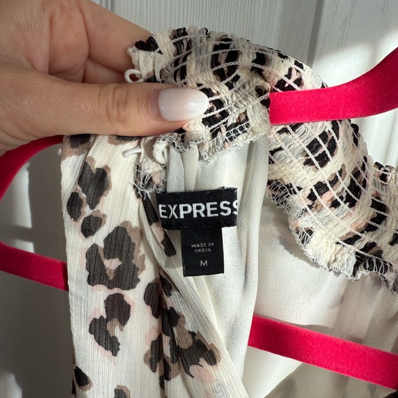 Express Leopard Print Ruffle Dress - Picture 5 of 5